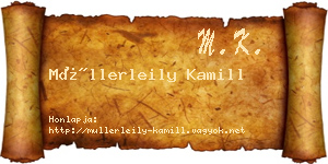 Müllerleily Kamill névjegykártya